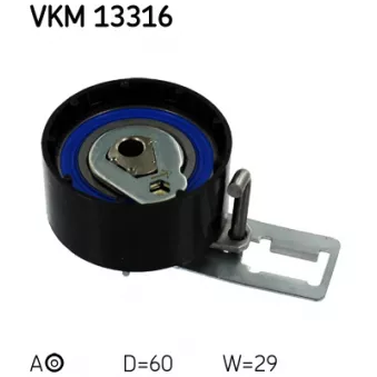 Poulie-tendeur, courroie crantée SKF VKM 13316