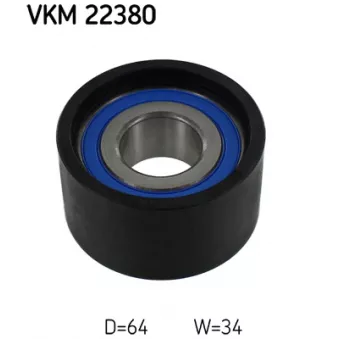 Poulie renvoi/transmission, courroie de distribution SKF VKM 22380