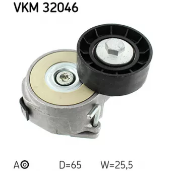 Poulie-tendeur, courroie trapézoïdale à nervures SKF VKM 32046