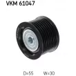 Poulie renvoi/transmission, courroie trapézoïdale à nervures SKF VKM 61047 - Visuel 1