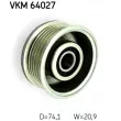Poulie renvoi/transmission, courroie trapézoïdale à nervures SKF VKM 64027 - Visuel 1