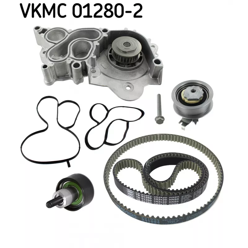Pompe à eau + kit de courroie crantée SKF VKMC 01280-2