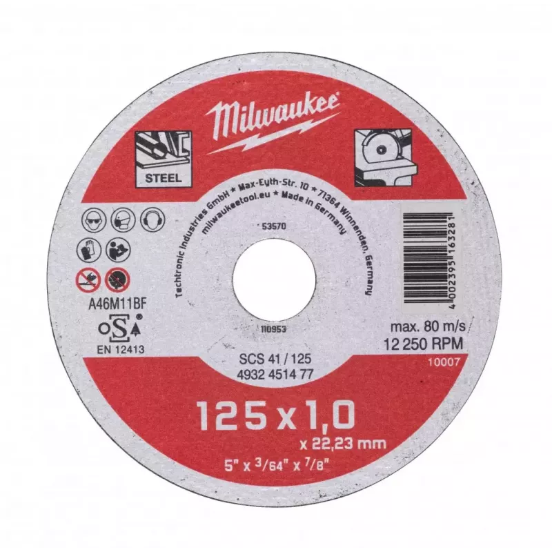 Disques à tronçonner MILWAUKEE 4932451477