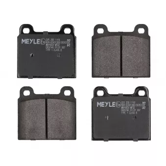 Jeu de 4 plaquettes de frein avant MEYLE 025 200 1118