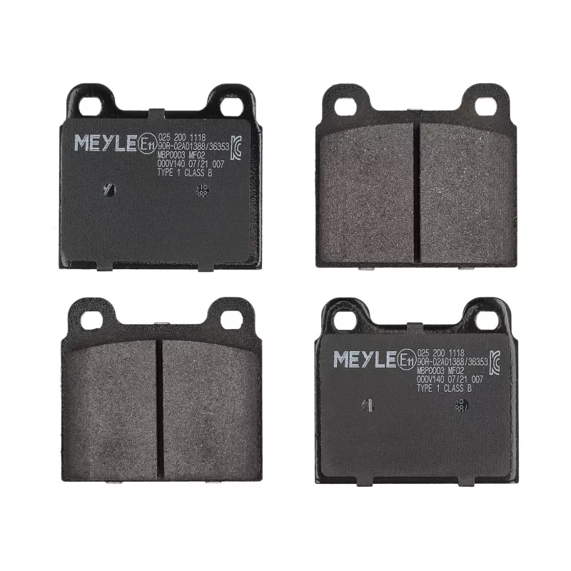 Jeu de 4 plaquettes de frein avant MEYLE 025 200 1118
