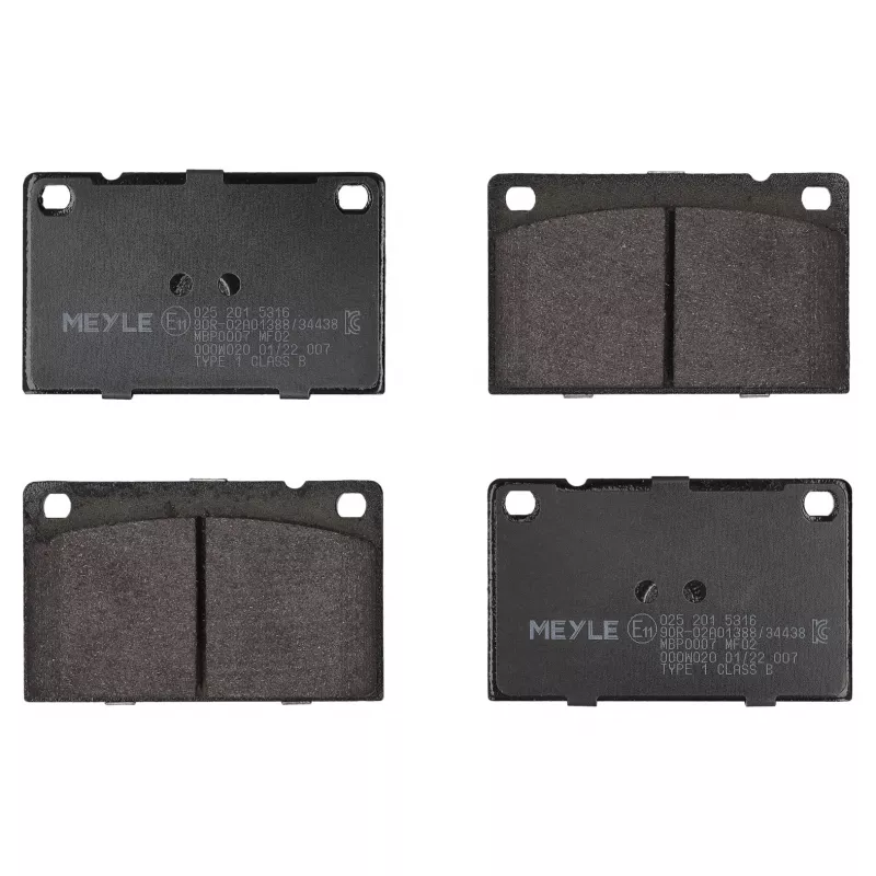 Jeu de 4 plaquettes de frein avant MEYLE 025 201 5316