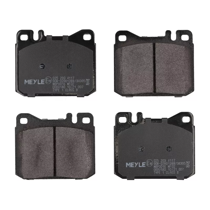Jeu de 4 plaquettes de frein avant MEYLE 025 203 4117