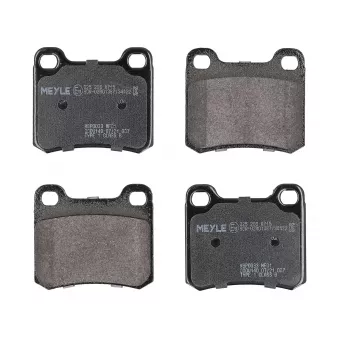 Jeu de 4 plaquettes de frein arrière MEYLE 025 206 8715