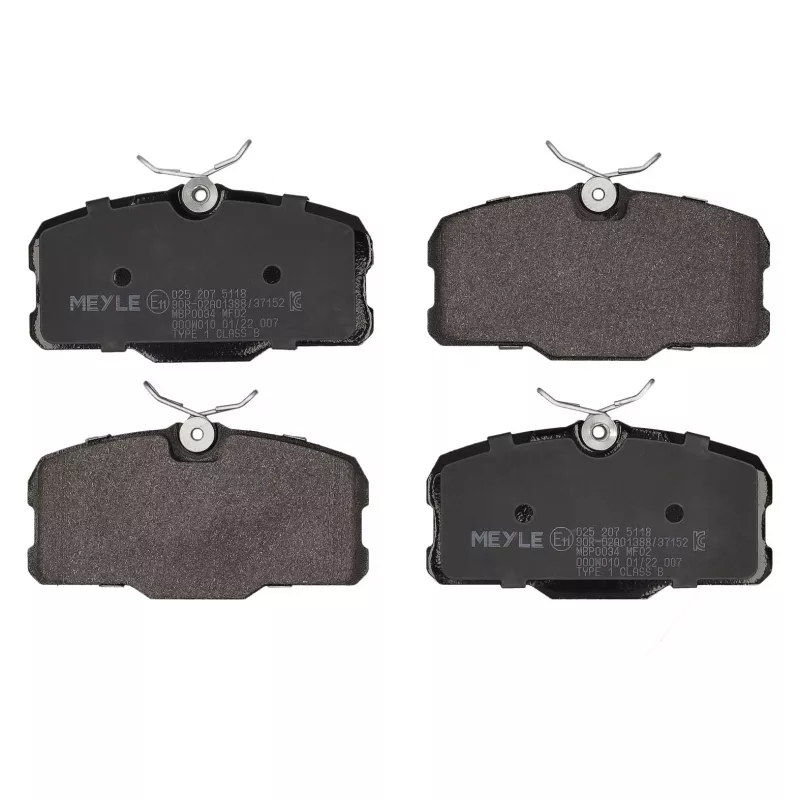 Jeu de 4 plaquettes de frein avant MEYLE 025 207 5118
