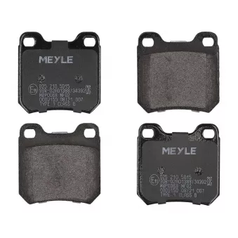 Jeu de 4 plaquettes de frein arrière MEYLE 025 210 5015