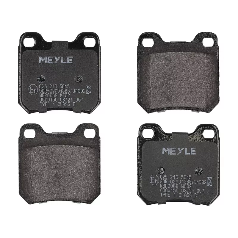 Jeu de 4 plaquettes de frein arrière MEYLE 025 210 5015