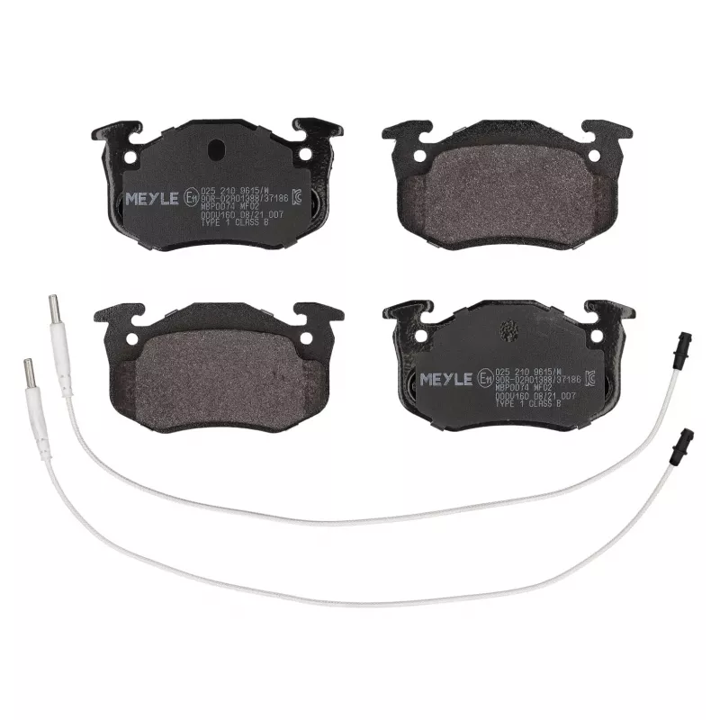 Jeu de 4 plaquettes de frein avant MEYLE 025 210 9615/W