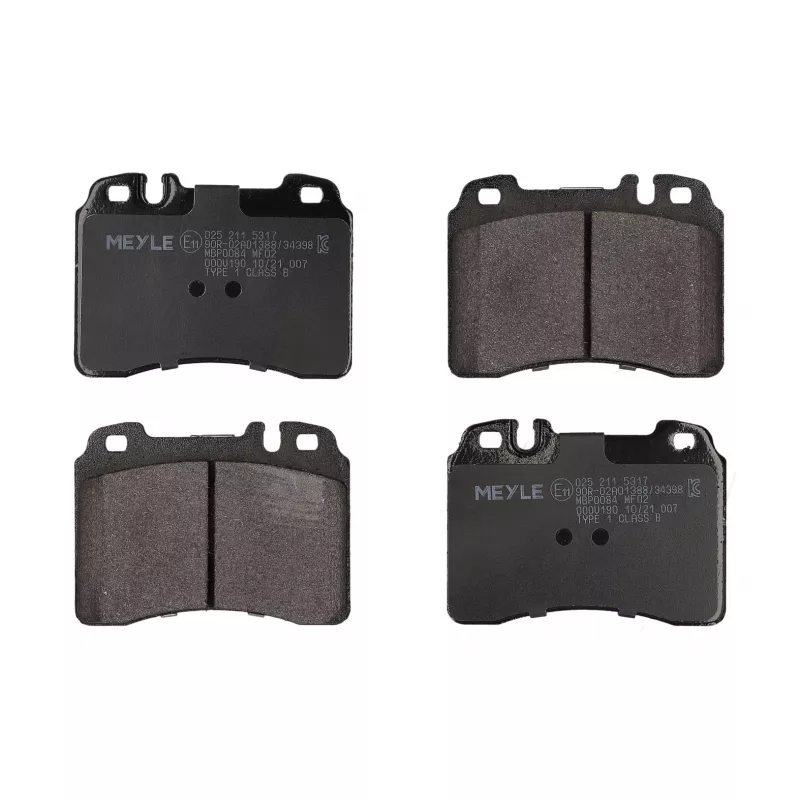 Jeu de 4 plaquettes de frein avant MEYLE 025 211 5317