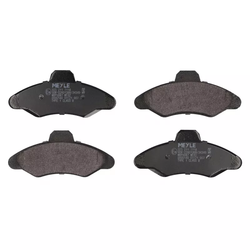 Jeu de 4 plaquettes de frein avant MEYLE 025 211 7118