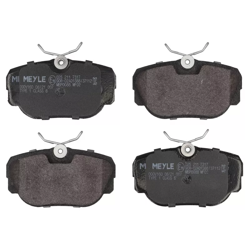 Jeu de 4 plaquettes de frein avant MEYLE 025 211 7317