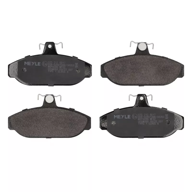 Jeu de 4 plaquettes de frein avant MEYLE 025 212 6617