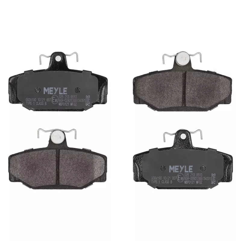 Jeu de 4 plaquettes de frein arrière MEYLE 025 213 8513
