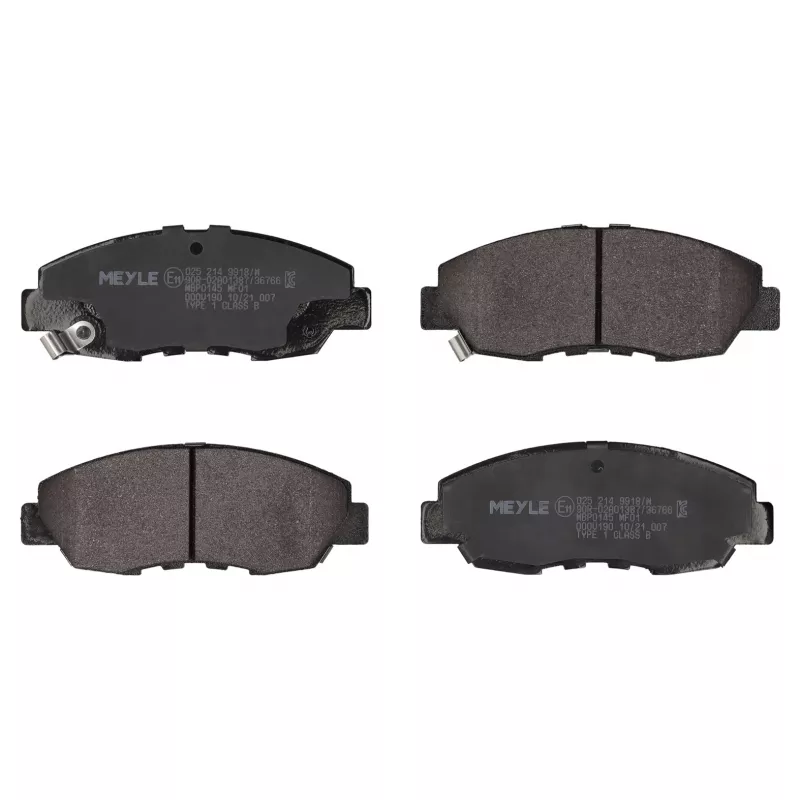 Jeu de 4 plaquettes de frein avant MEYLE 025 214 9918/W