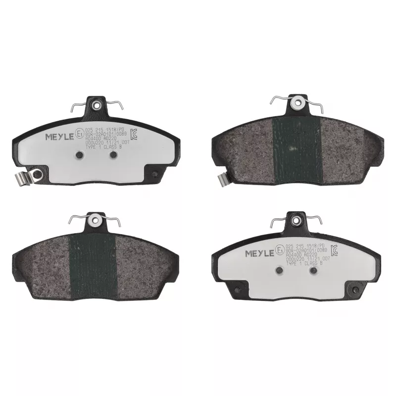 Jeu de 4 plaquettes de frein avant MEYLE 025 215 1518/PD