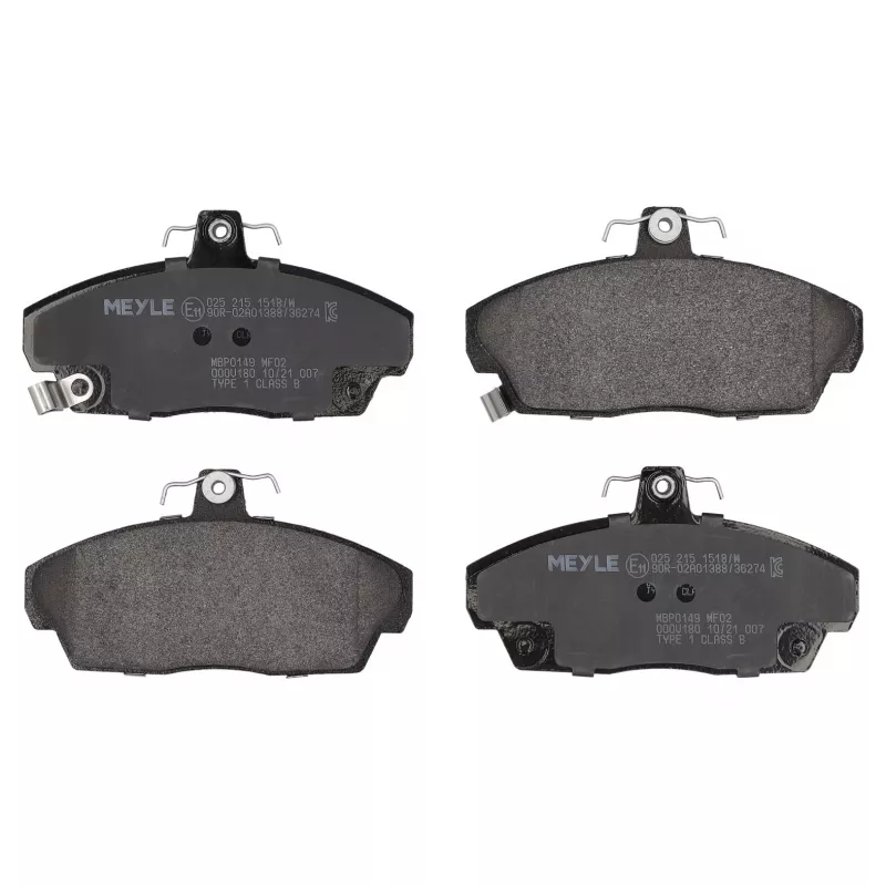Jeu de 4 plaquettes de frein avant MEYLE 025 215 1518/W