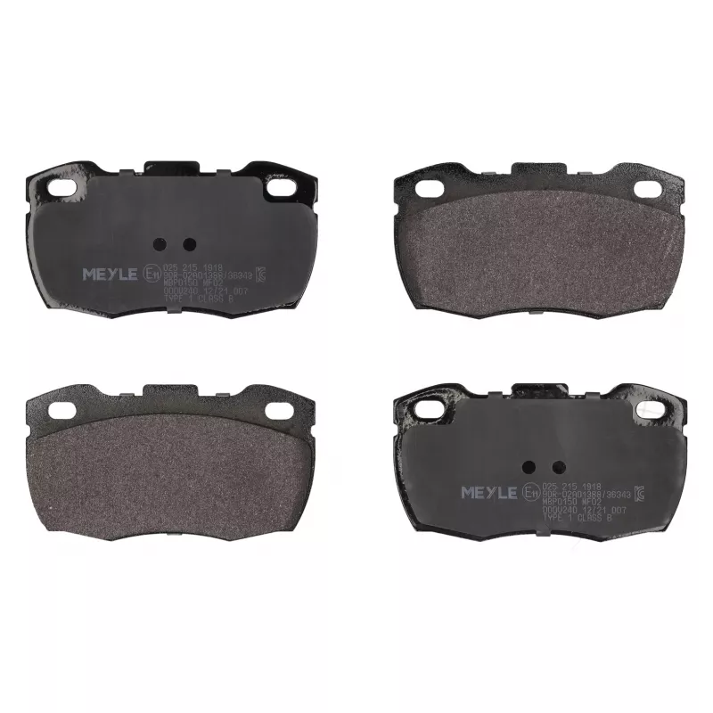 Jeu de 4 plaquettes de frein avant MEYLE 025 215 1918