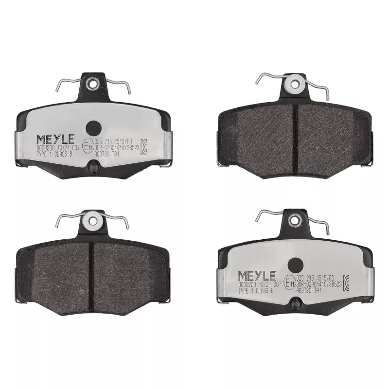 Jeu de 4 plaquettes de frein arrière MEYLE 025 215 4515/PD