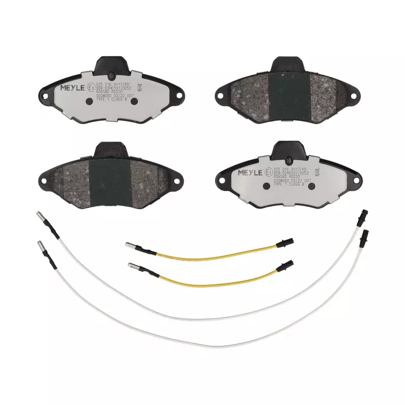 Jeu de 4 plaquettes de frein avant MEYLE 025 216 3117/PD