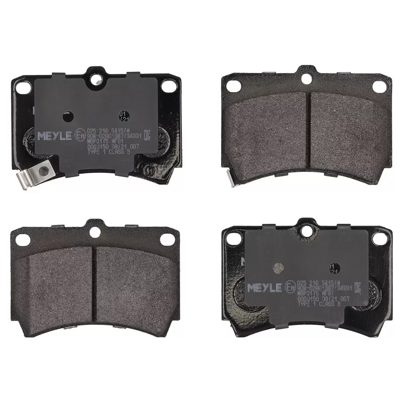 Jeu de 4 plaquettes de frein avant MEYLE 025 216 5415/W