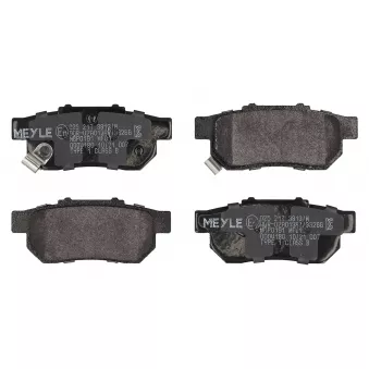 Jeu de 4 plaquettes de frein arrière MEYLE 025 217 3813/W