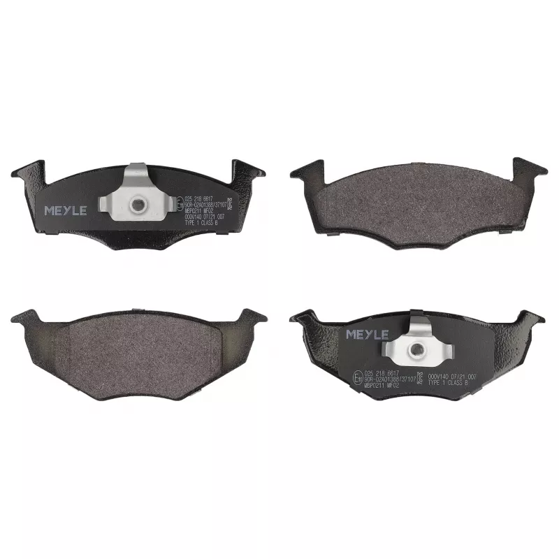 Jeu de 4 plaquettes de frein avant MEYLE 025 218 6617
