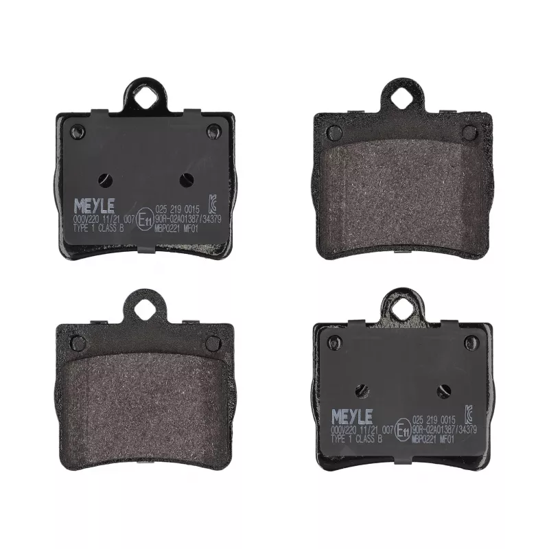 Jeu de 4 plaquettes de frein arrière MEYLE 025 219 0015
