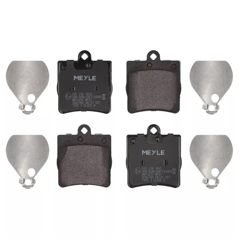 Jeu de 4 plaquettes de frein arrière MEYLE 025 219 1915