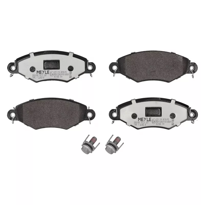 Jeu de 4 plaquettes de frein avant MEYLE 025 219 8018/PD