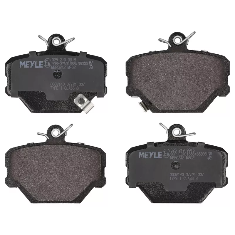 Jeu de 4 plaquettes de frein avant MEYLE 025 219 9915