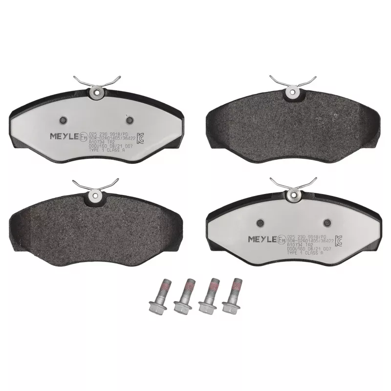 Jeu de 4 plaquettes de frein avant MEYLE 025 230 9918/PD