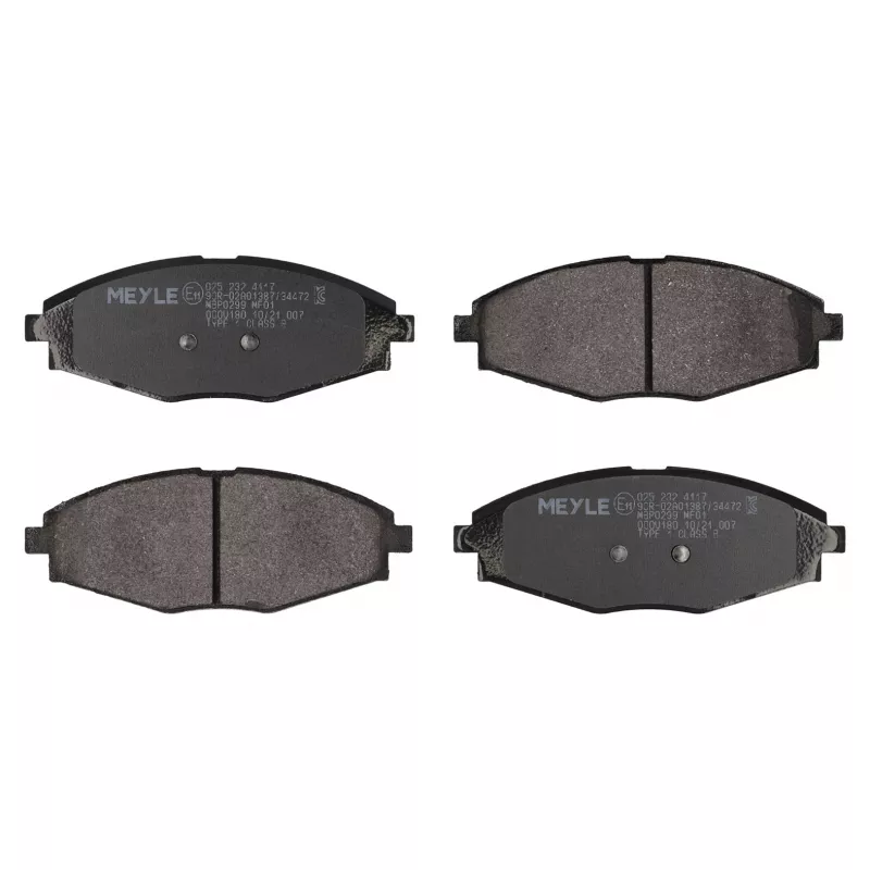 Jeu de 4 plaquettes de frein avant MEYLE 025 232 4117