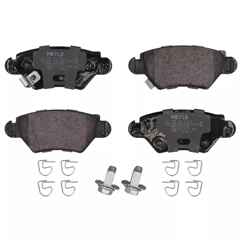 Jeu de 4 plaquettes de frein arrière MEYLE 025 232 5817/W