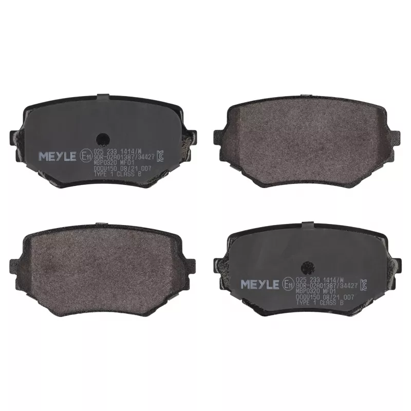 Jeu de 4 plaquettes de frein avant MEYLE 025 233 1414/W