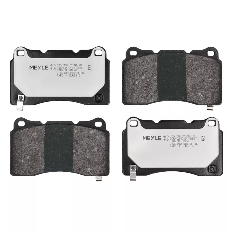 Jeu de 4 plaquettes de frein avant MEYLE 025 233 2516/PD