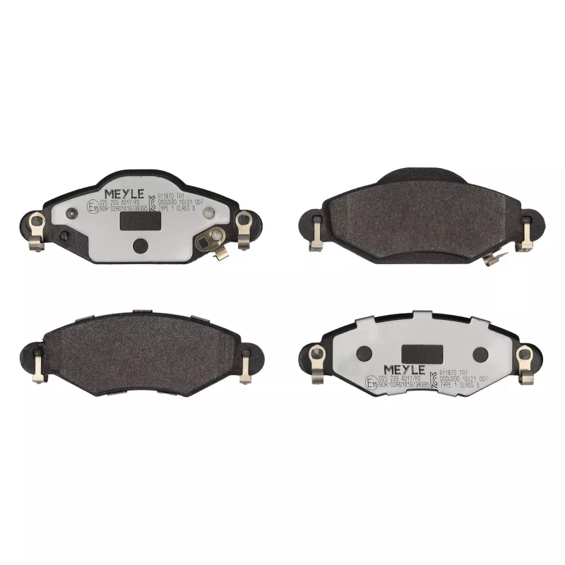 Jeu de 4 plaquettes de frein avant MEYLE 025 233 4017/PD