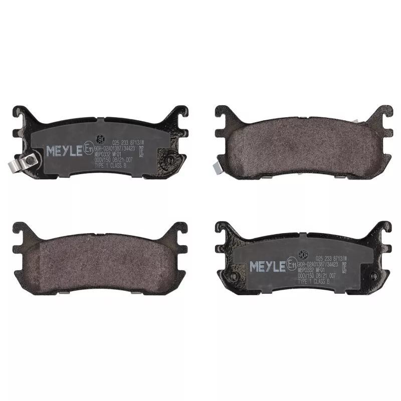 Jeu de 4 plaquettes de frein arrière MEYLE 025 233 8713/W