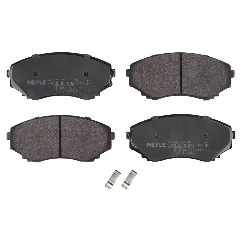 Jeu de 4 plaquettes de frein avant MEYLE 025 235 1516/W