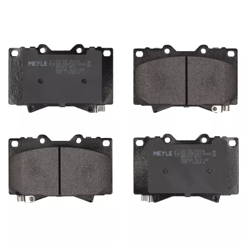 Jeu de 4 plaquettes de frein avant MEYLE 025 235 2415/W