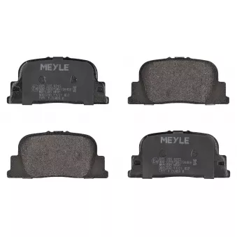 Jeu de 4 plaquettes de frein arrière MEYLE 025 235 9215
