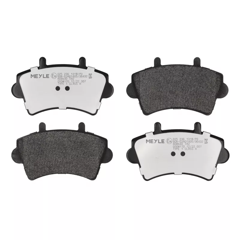 Jeu de 4 plaquettes de frein avant MEYLE 025 236 1318/PD
