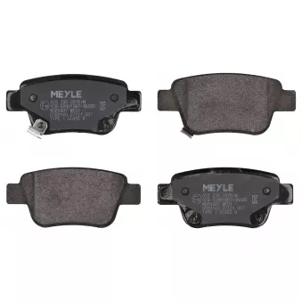 Jeu de 4 plaquettes de frein arrière MEYLE 025 236 2016/W