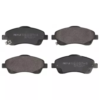 Jeu de 4 plaquettes de frein avant MEYLE 025 237 6819/W