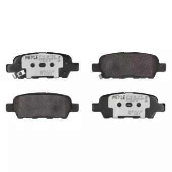 Jeu de 4 plaquettes de frein arrière MEYLE 025 238 7114/PD