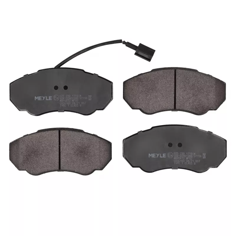 Jeu de 4 plaquettes de frein avant MEYLE 025 239 1719/W