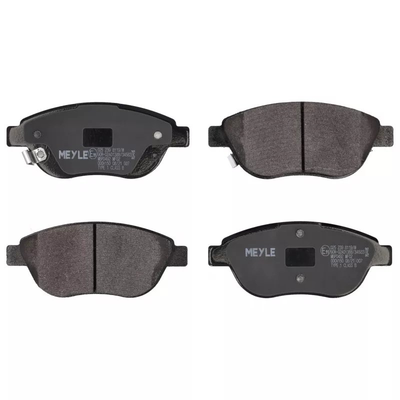 Jeu de 4 plaquettes de frein avant MEYLE 025 239 8119/W